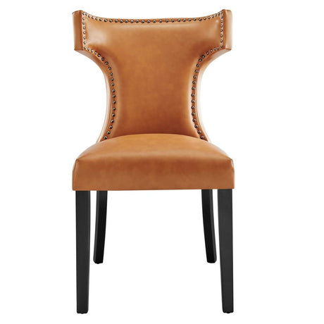 Curve Vegan Leather Dining Chair - BUILDMYPLACE