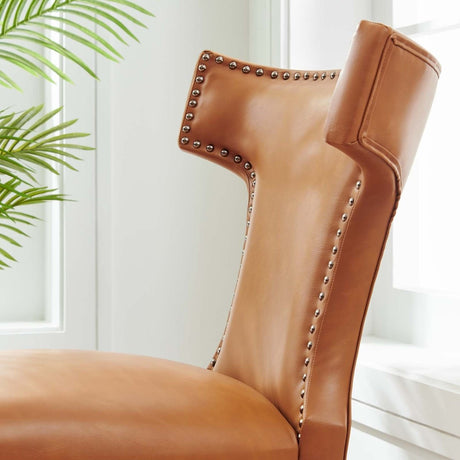 Curve Vegan Leather Dining Chair - BUILDMYPLACE