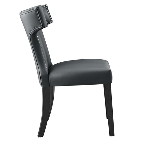 Curve Vegan Leather Dining Chair - BUILDMYPLACE