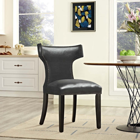 Curve Vinyl Dining Chair - BUILDMYPLACE