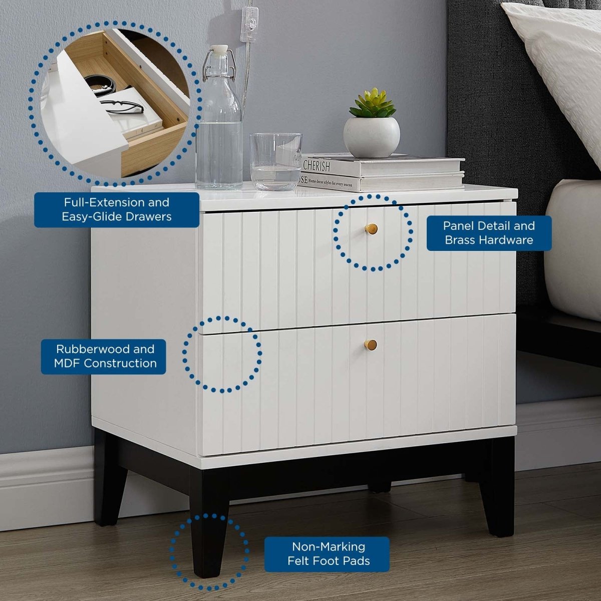 Dakota Nightstand - BUILDMYPLACE