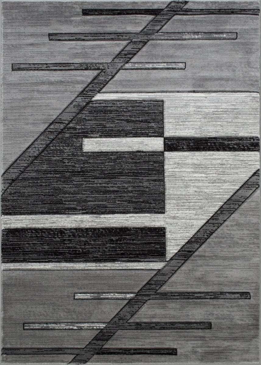 Davincii - 411 Area Rugs Rectangle Gray 5 - X - 7 - BUILDMYPLACE