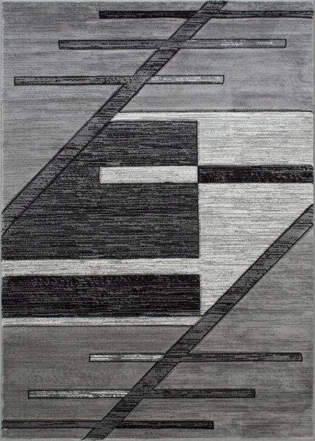 Davincii - 411 Area Rugs Rectangle Gray 5 - X - 7 - BUILDMYPLACE