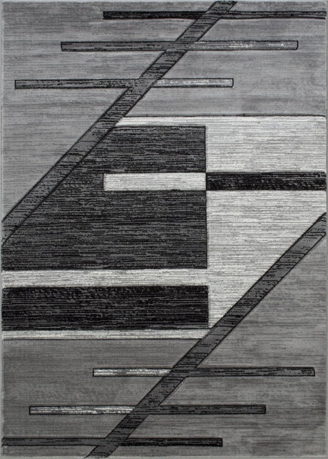 Davincii - 411 Area Rugs Rectangle Gray 5 - X - 7 - BUILDMYPLACE