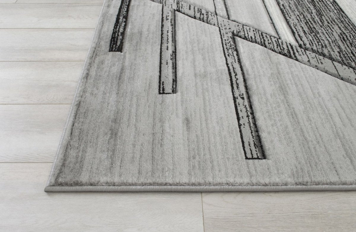 Davincii - 411 Area Rugs Rectangle Gray 5 - X - 7 - BUILDMYPLACE