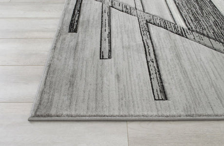 Davincii - 411 Area Rugs Rectangle Gray 5 - X - 7 - BUILDMYPLACE