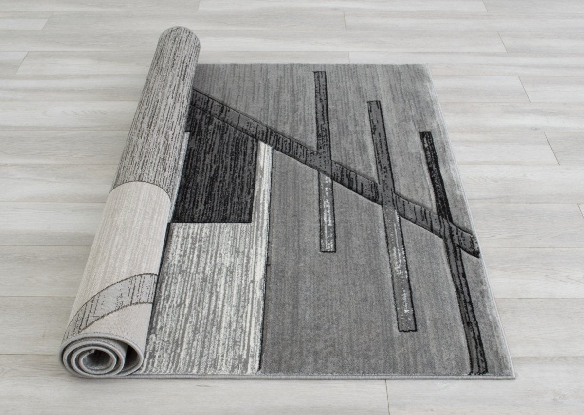 Davincii - 411 Area Rugs Runner Gray 8 - X - 11 - BUILDMYPLACE