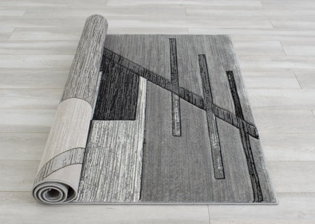 Davincii - 411 Area Rugs Runner Gray 8 - X - 11 - BUILDMYPLACE