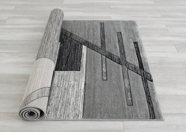 Davincii - 411 Area Rugs Runner Gray 8 - X - 11 - BUILDMYPLACE
