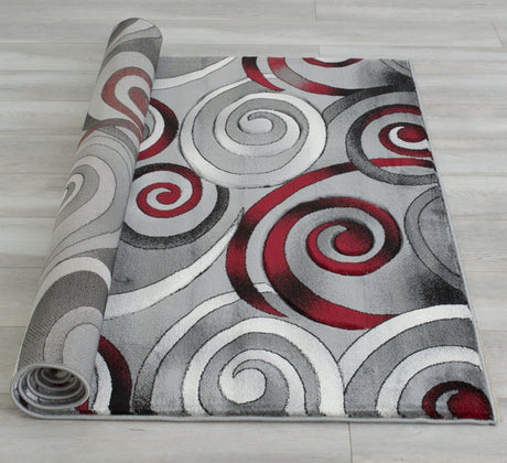 Davincii - 414 Area Rugs Rectangle Red 5 - X - 7 - BUILDMYPLACE