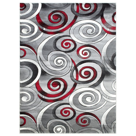 Davincii - 414 Area Rugs Rectangle Red 5 - X - 7 - BUILDMYPLACE