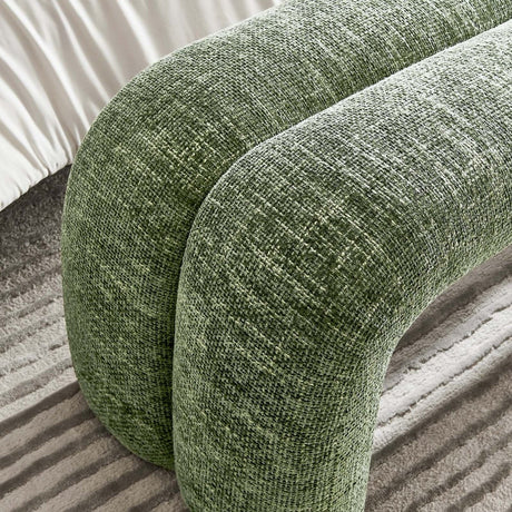 Dax 50.5" Chenille Upholstered Accent Bench - BUILDMYPLACE
