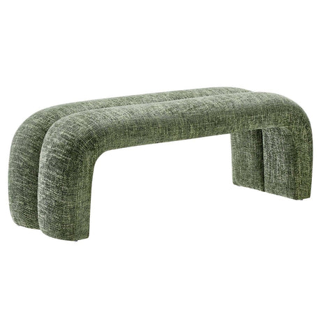 Dax 50.5" Chenille Upholstered Accent Bench - BUILDMYPLACE
