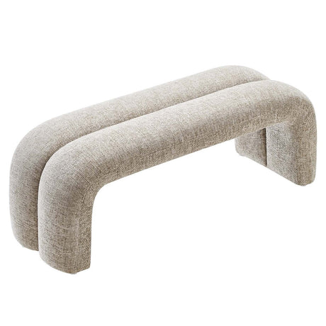Dax 50.5" Chenille Upholstered Accent Bench - BUILDMYPLACE