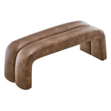 Dax 50.5" Vegan Leather Upholstered Accent Bench - BUILDMYPLACE