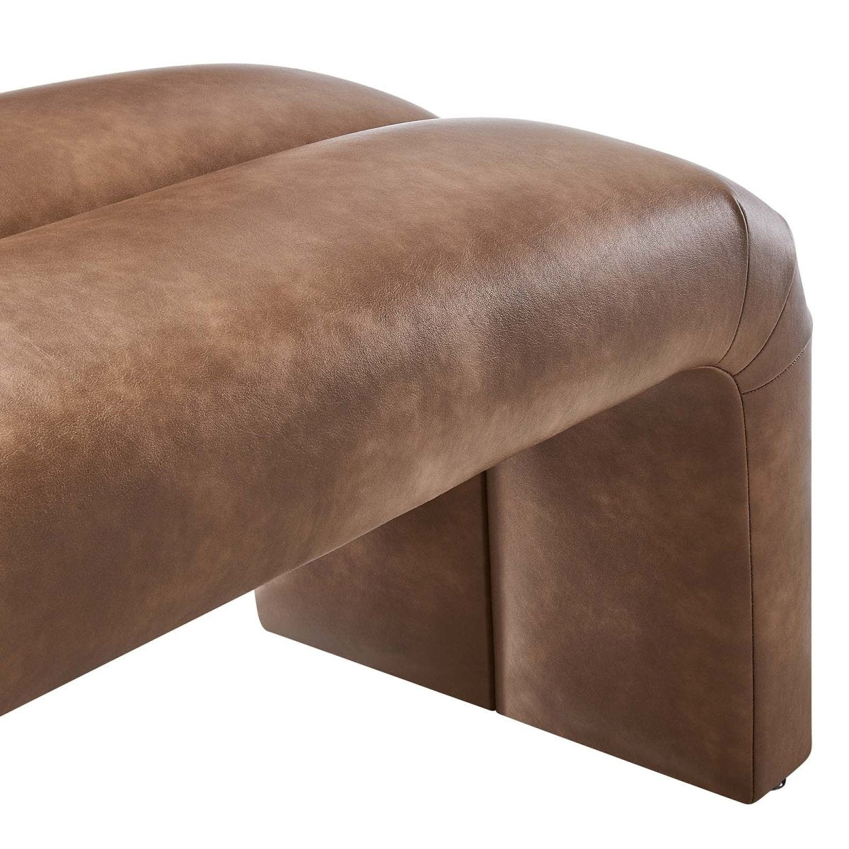Dax 50.5" Vegan Leather Upholstered Accent Bench - BUILDMYPLACE
