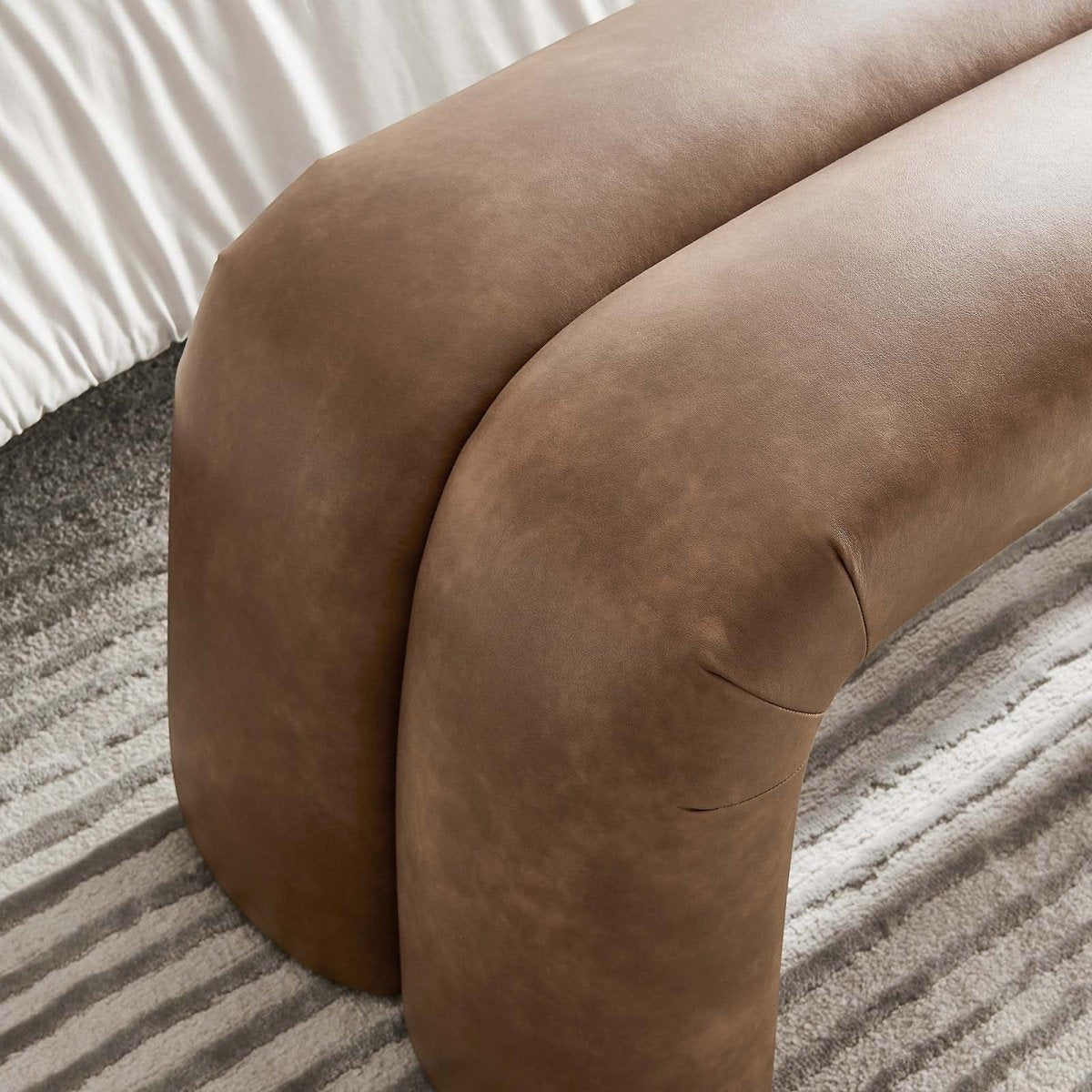Dax 50.5" Vegan Leather Upholstered Accent Bench - BUILDMYPLACE