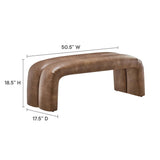 Dax 50.5" Vegan Leather Upholstered Accent Bench - BUILDMYPLACE