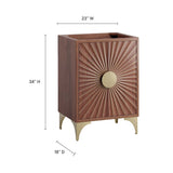 Daylight Freestanding Bathroom Vanity Cabinet in Walnut (Sink not Included) - BUILDMYPLACE