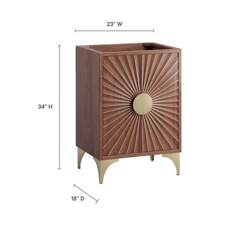 Daylight Freestanding Bathroom Vanity Cabinet in Walnut (Sink not Included) - BUILDMYPLACE