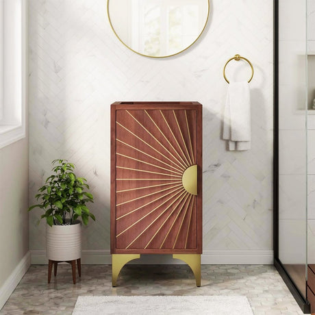 Daylight Freestanding Bathroom Vanity Cabinet in Walnut (Sink not Included) - BUILDMYPLACE