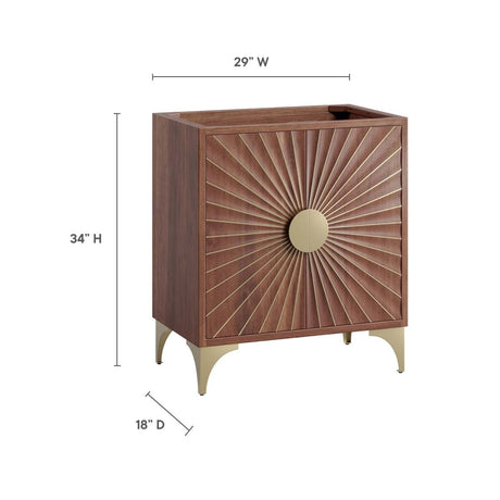 Daylight Freestanding Bathroom Vanity Cabinet in Walnut (Sink not Included) - BUILDMYPLACE