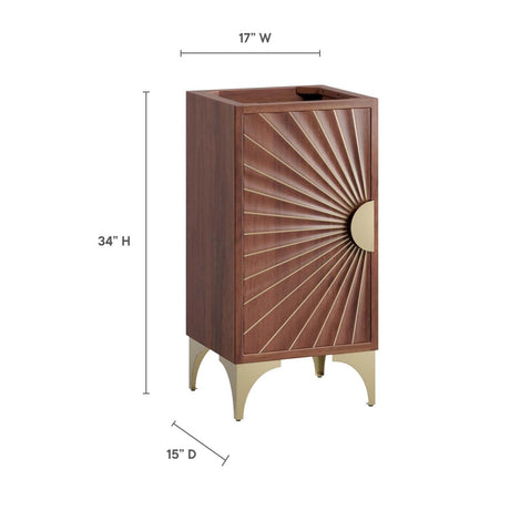 Daylight Freestanding Bathroom Vanity Cabinet in Walnut (Sink not Included) - BUILDMYPLACE