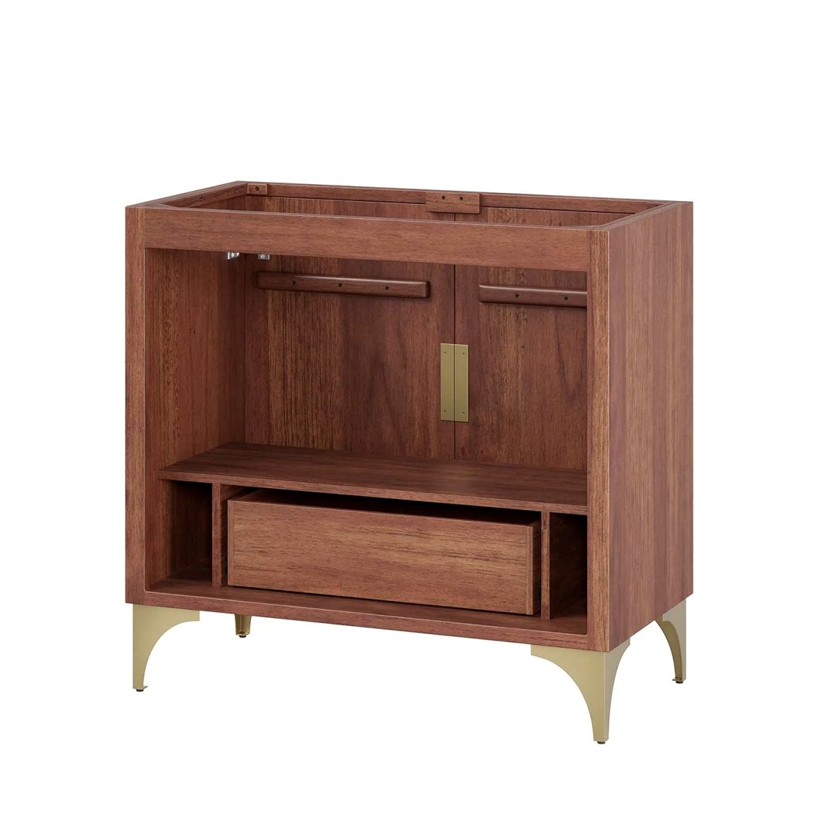 Daylight Freestanding Bathroom Vanity Cabinet in Walnut (Sink not Included) - BUILDMYPLACE