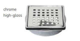 TILUX SQUARE Drain Cover - 4 in - Chrome - high gloss - Stainless Steel drain cover