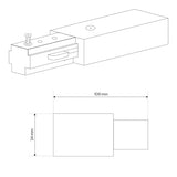 Decorative Lighting Live End System Track – 3 - Wire Single Circuit Track with End Cap in White Finish - BUILDMYPLACE