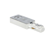 Decorative Lighting Live End System Track – 3 - Wire Single Circuit Track with End Cap in White Finish - BUILDMYPLACE