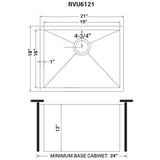 Deep Laundry Utility Sink Undermount 16 Gauge Stainless Steel - BUILDMYPLACE