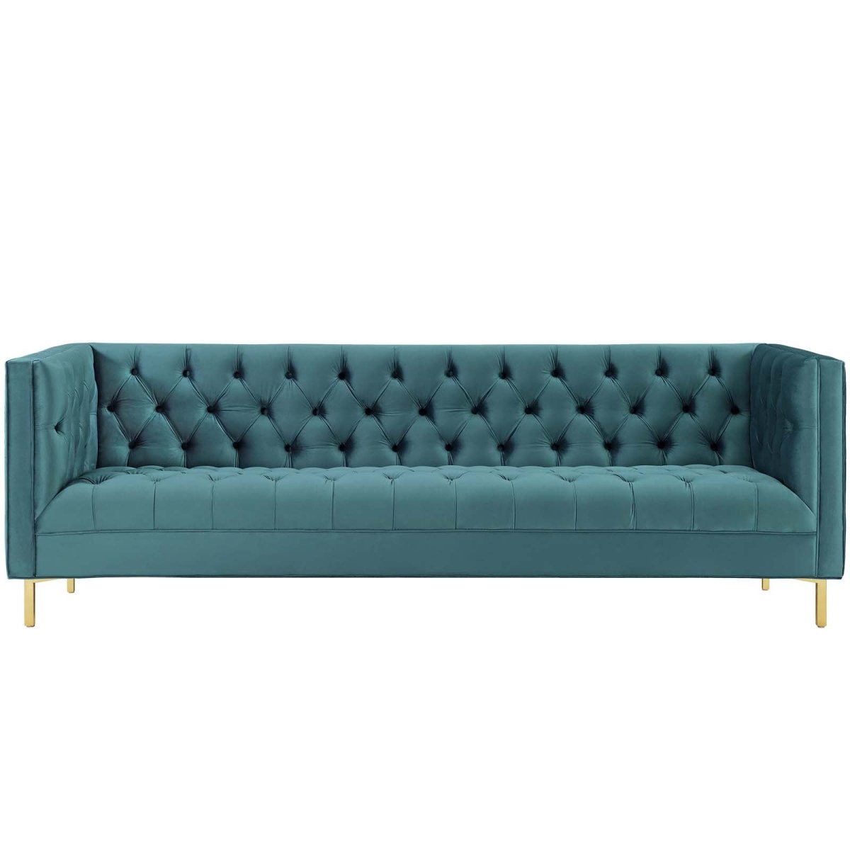 Delight Tufted Button Performance Velvet Sofa - BUILDMYPLACE