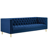 Delight Tufted Button Performance Velvet Sofa - BUILDMYPLACE