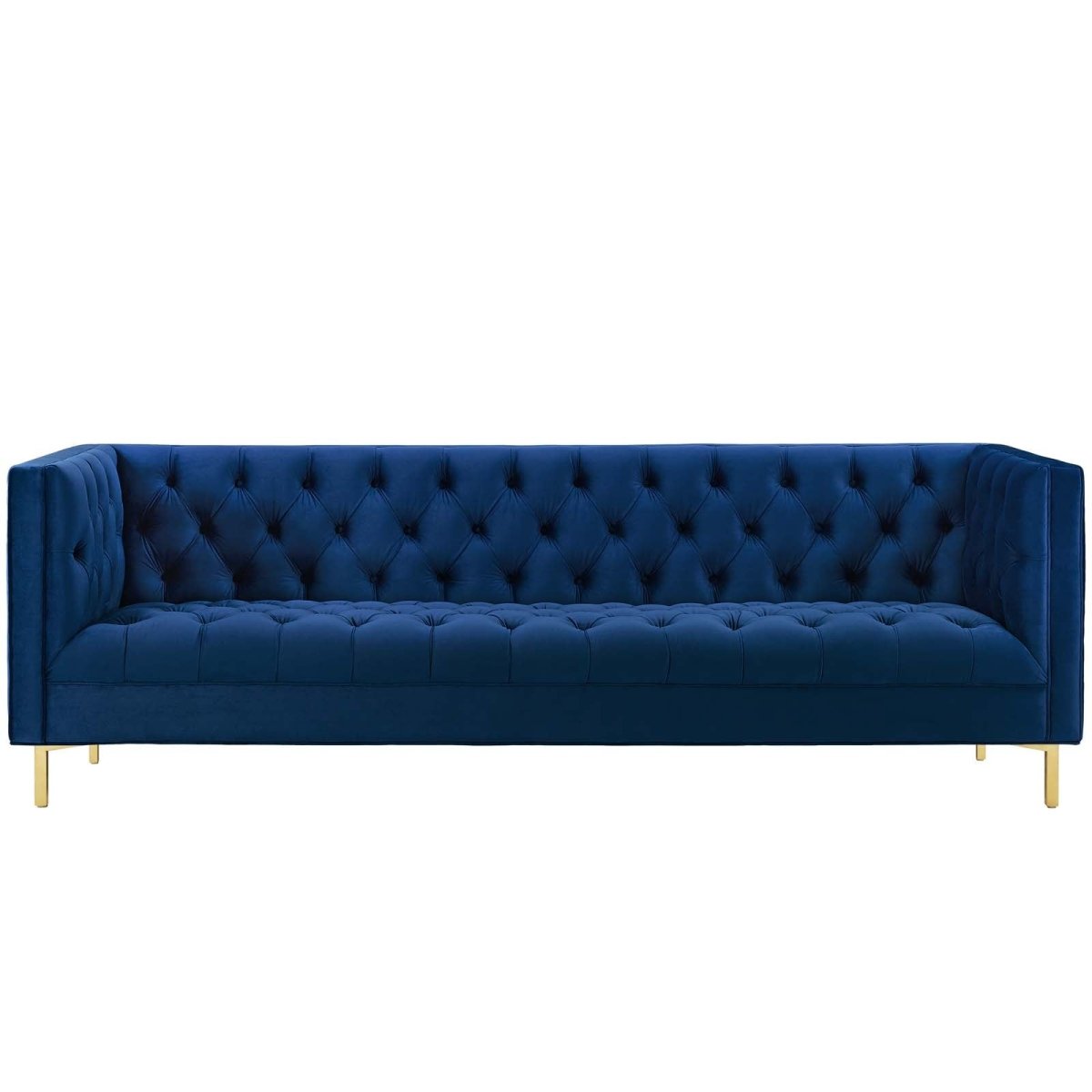 Delight Tufted Button Performance Velvet Sofa - BUILDMYPLACE