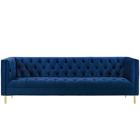 Delight Tufted Button Performance Velvet Sofa - BUILDMYPLACE