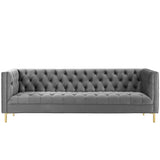 Delight Tufted Button Performance Velvet Sofa - BUILDMYPLACE