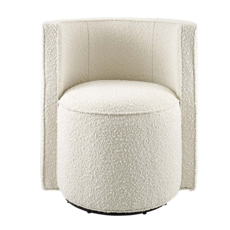 Della Boucle Fabric Swivel Chair - BUILDMYPLACE