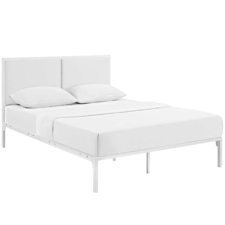Della King Vinyl Bed - BUILDMYPLACE