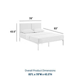 Della King Vinyl Bed - BUILDMYPLACE
