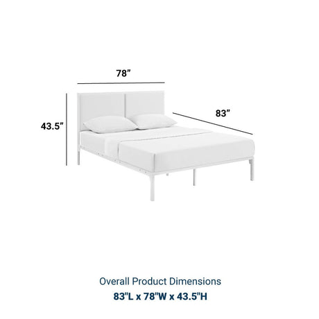 Della King Vinyl Bed - BUILDMYPLACE