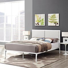 Della King Vinyl Bed - BUILDMYPLACE
