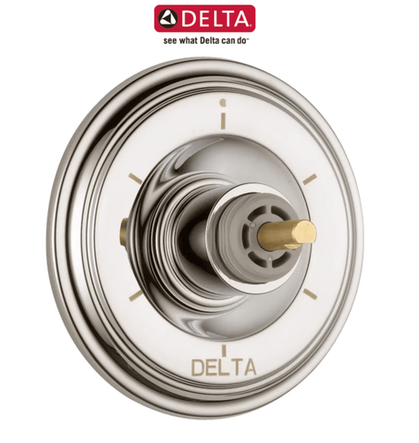 Delta Cassidy Six Function Diverter Valve Trim Less Rough - In Valve and Handles - Three Independent Positions, Three Shared Positions - BUILDMYPLACE