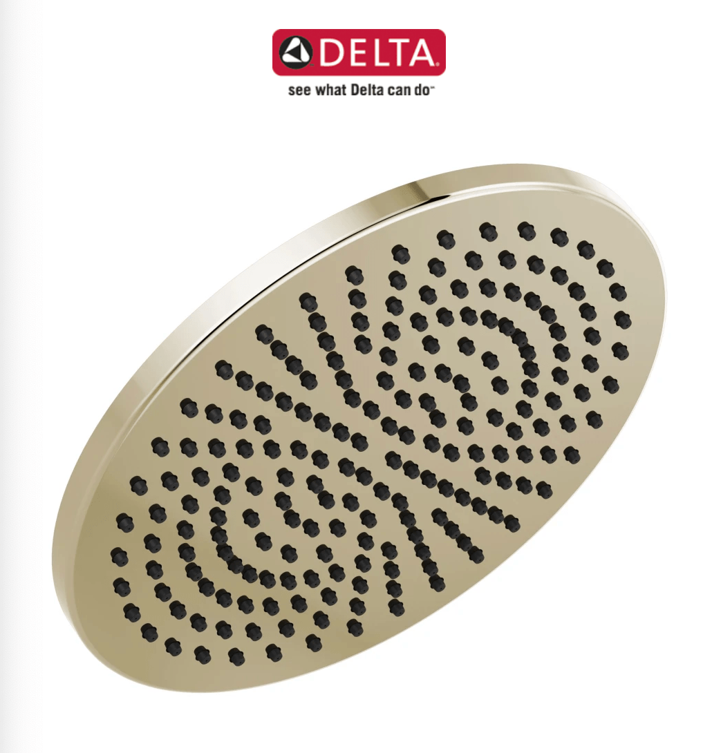 Delta Universal Showering 11 - 3/4" Round 2.5 GPM Single Function Rain Shower Head with Touch Clean Technology - BUILDMYPLACE