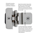 Demountable Hinge Double 3/8 Inch Inset 1/4 Inch Overlay (2 Hinges/Per Pack) - Hickory Hardware - BUILDMYPLACE