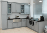 Dentil Moulding - 96W x 0.68H x 0.37D - Grey Shaker Cabinet - BUILDMYPLACE