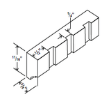 Dentil Moulding - 96W x 0.68H x 0.37D - Grey Shaker Cabinet - RTA - BUILDMYPLACE