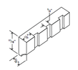 Dentil Moulding - 96W x 11/16H x 3/8D - Aria Shaker Espresso - BUILDMYPLACE