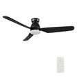 DENVER 52 inch 3 - Blade Flush Mount Smart Ceiling Fan with LED Light & Remote - LEDMyPlace