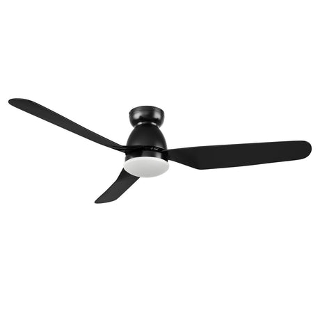 DENVER 52 inch 3 - Blade Flush Mount Smart Ceiling Fan with LED Light & Remote - LEDMyPlace